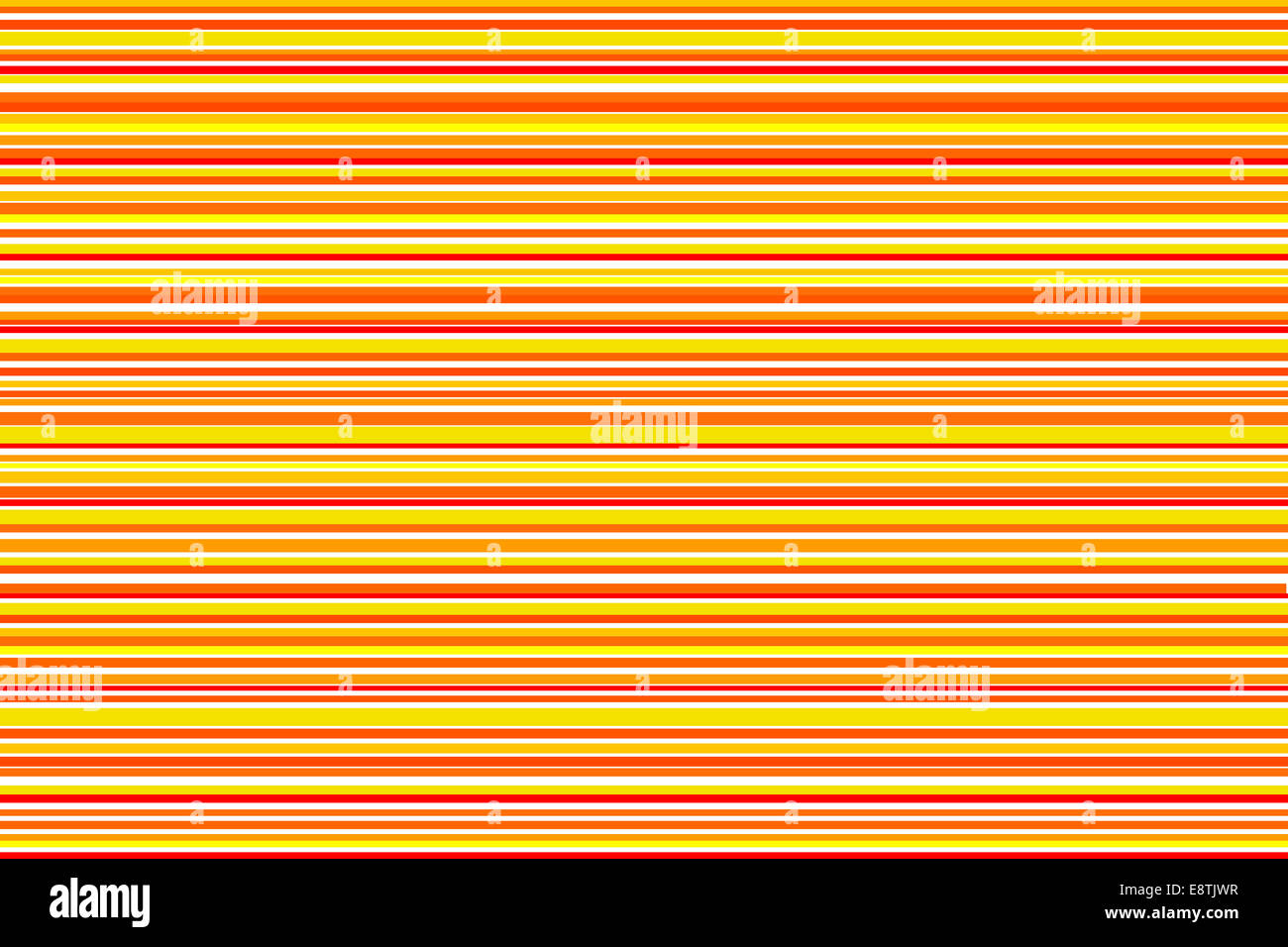 Rot Orange und gelbe horizontale dünne Streifenmuster. Stockfoto