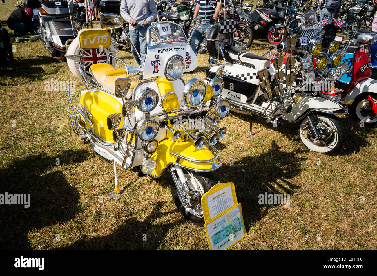 Alten Lambretta Motorroller aus den 1960er Jahren bei einer Land-show Stockfoto