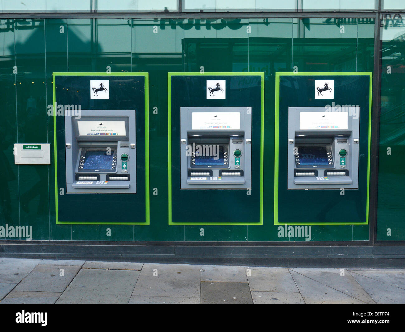 Lloyds Bank ATM Maschinen UK Stockfoto