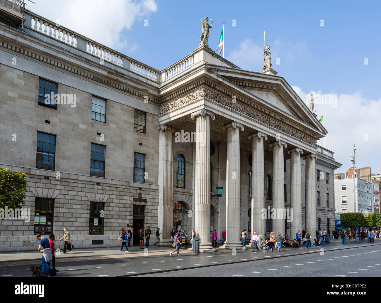 General Post Office auf O' Connell Street, republikanische Hauptquartier während der Osteraufstand von 1916, Dublin, Irland Stockfoto
