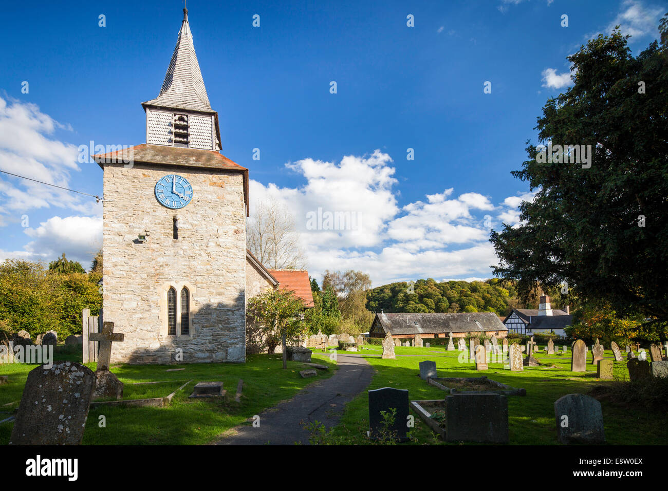St. Michael & All Angels Kirche Lingen Dorf Herefordshire England UK Stockfoto