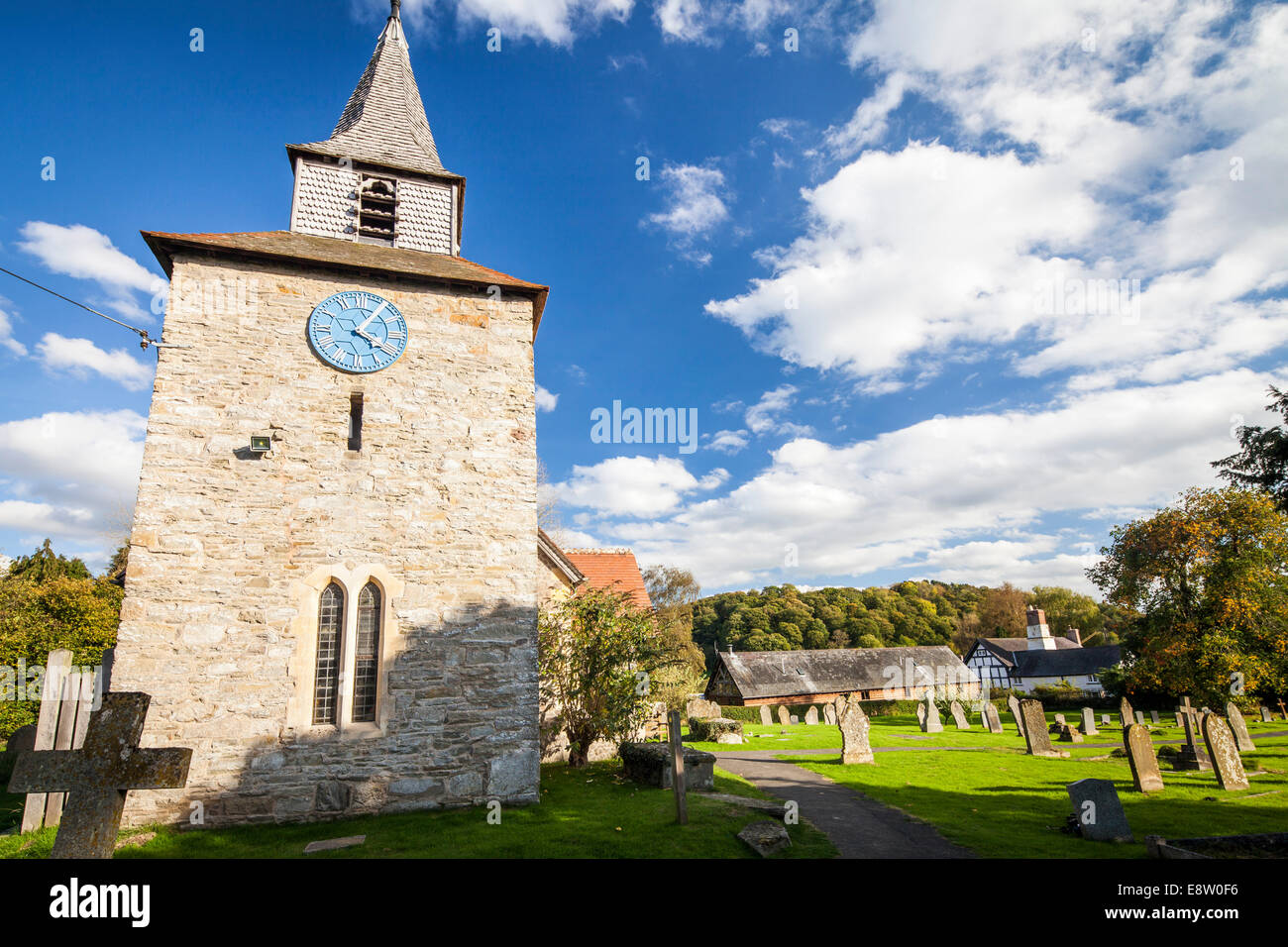 St. Michael & All Angels Kirche Lingen Dorf Herefordshire England UK Stockfoto