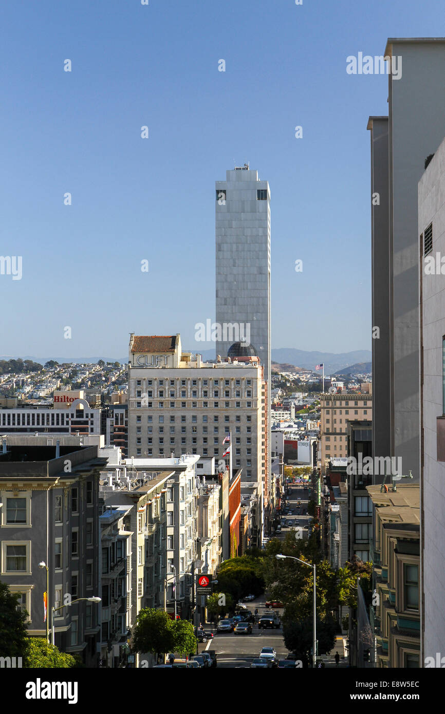 Blick von Nob Hill, San Francisco, Kalifornien Stockfoto