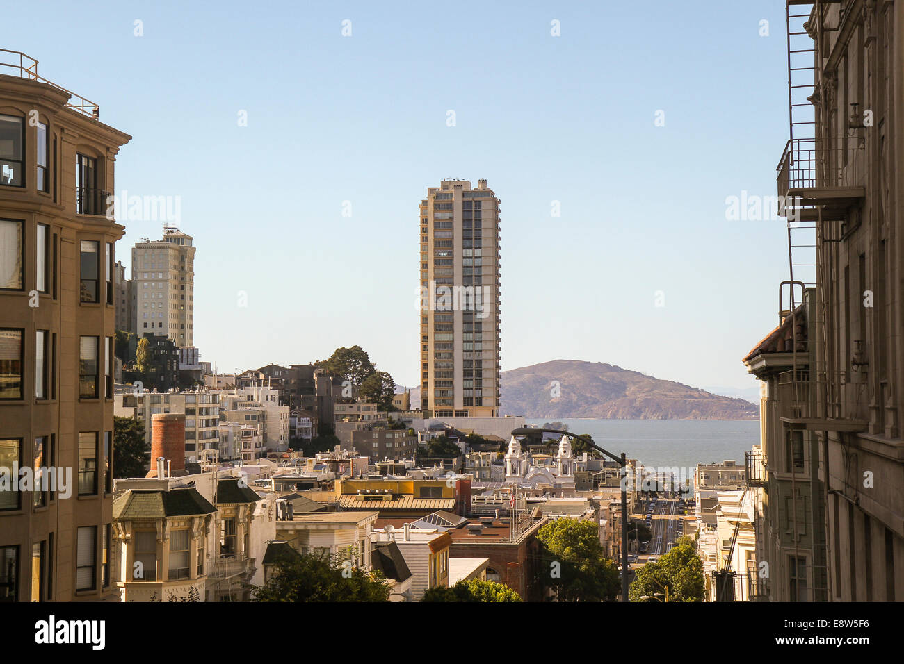 Blick von Nob Hill, San Francisco, Kalifornien Stockfoto