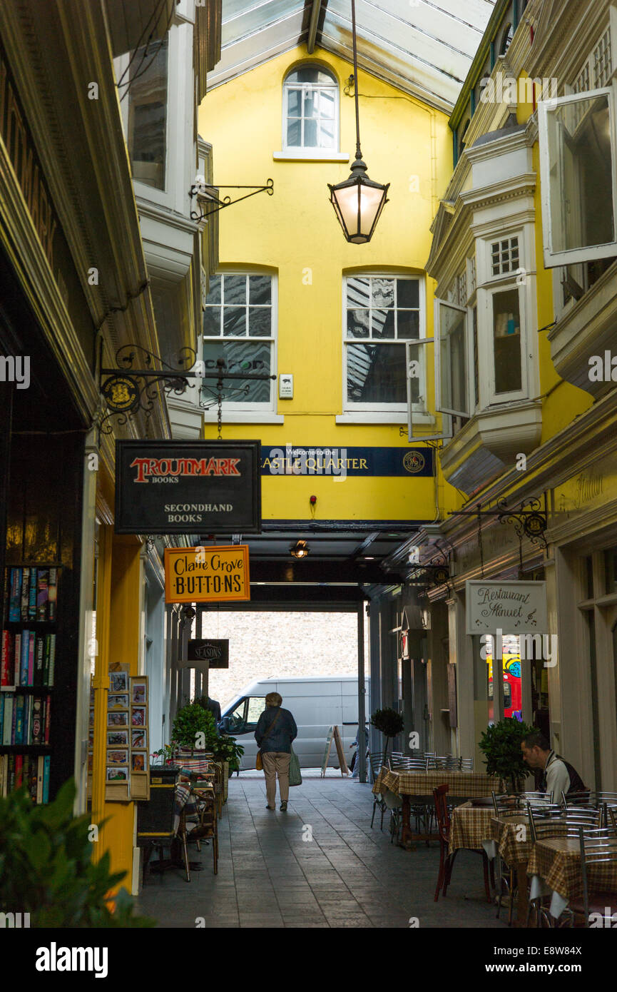Einkaufspassage in Cardiff, Großbritannien Stockfoto