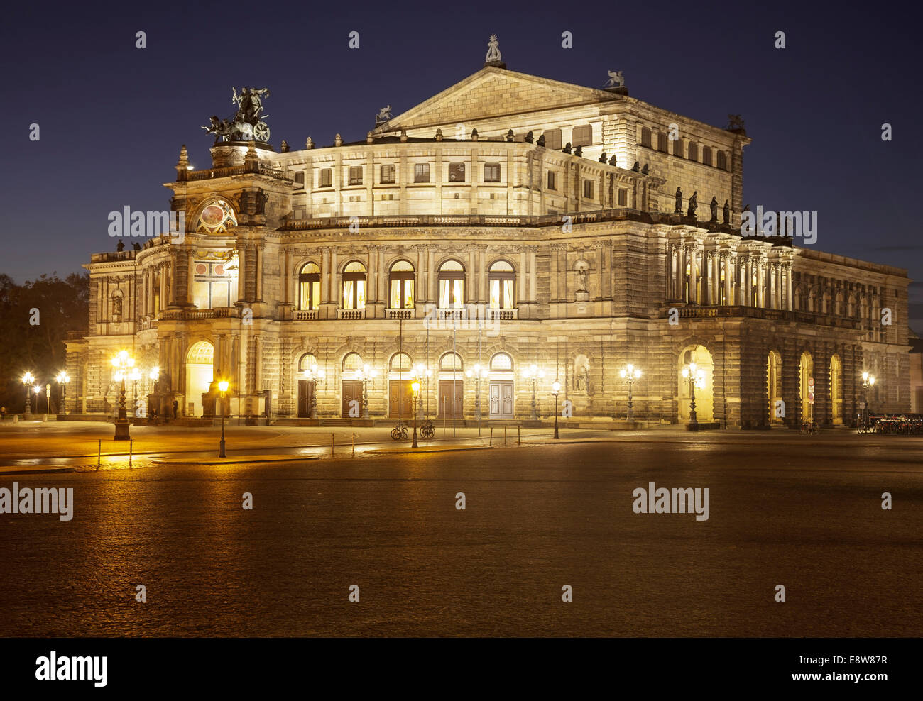 Semper Oper, Dresden, Sachsen, Deutschland Stockfoto