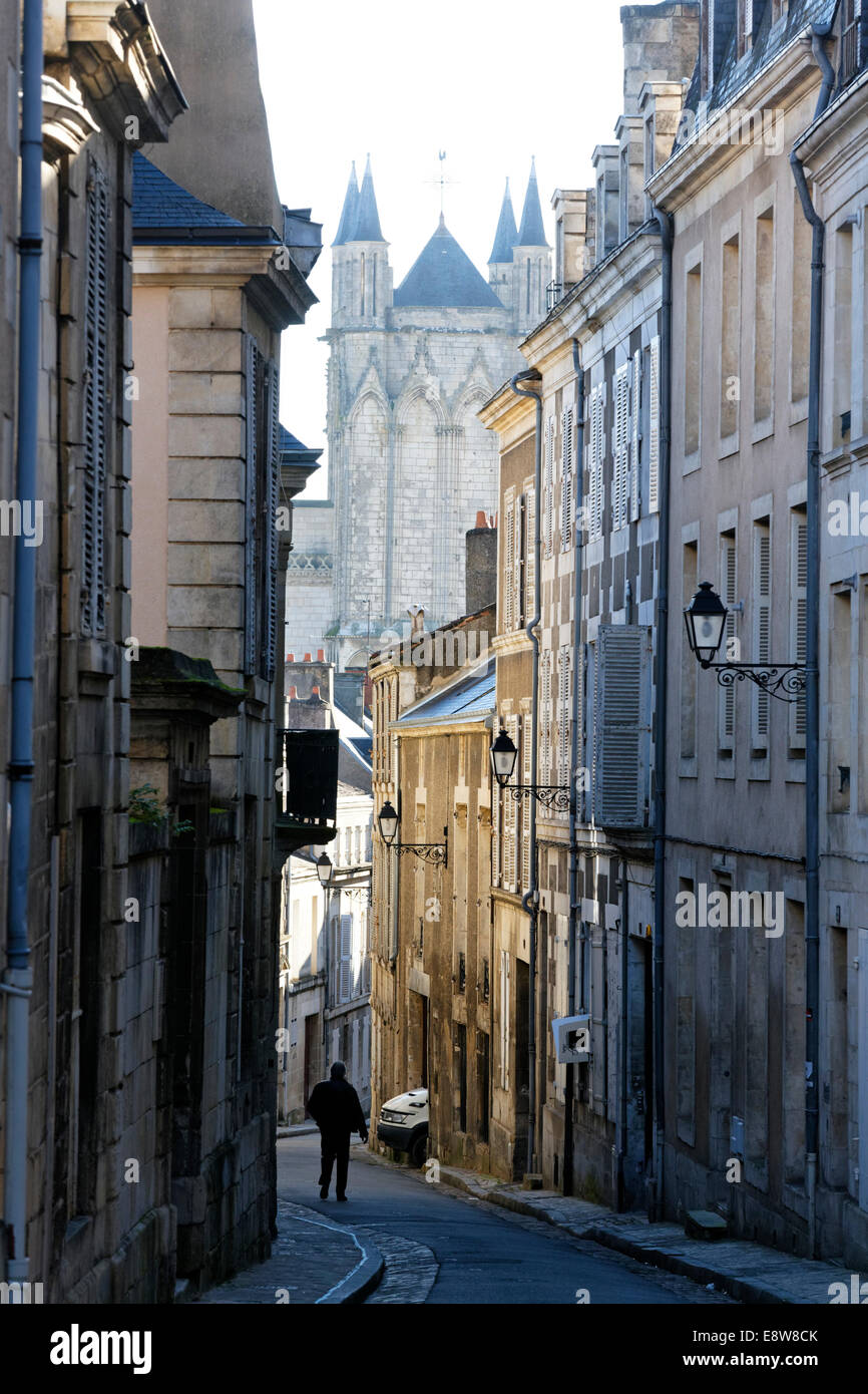 Gasse, Poitiers, Vienne, Poitou-Charentes, Frankreich Stockfoto