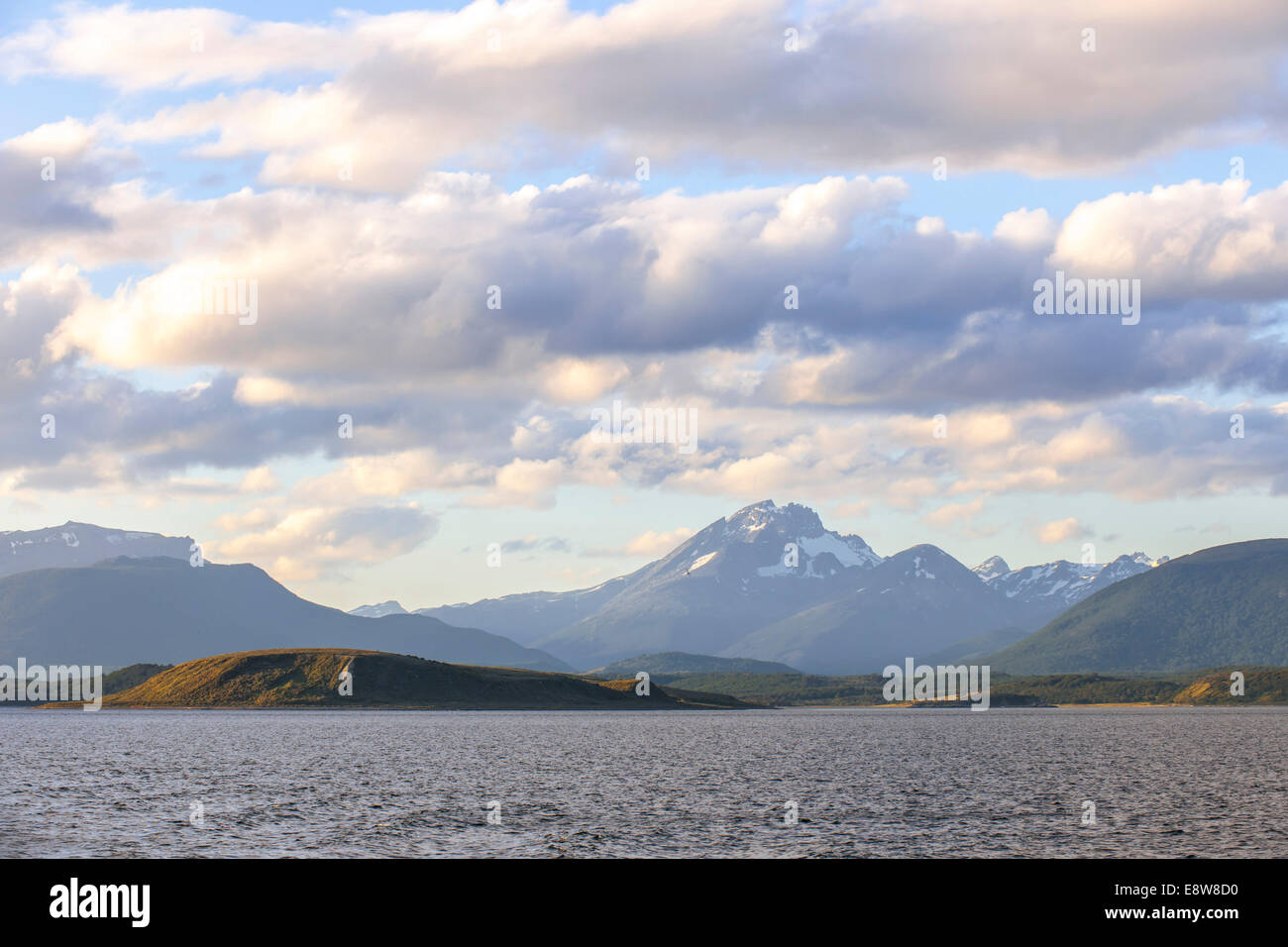 Landschaft am Beagle-Kanal, Provinz Tierra del Fuego, Argentinien Stockfoto