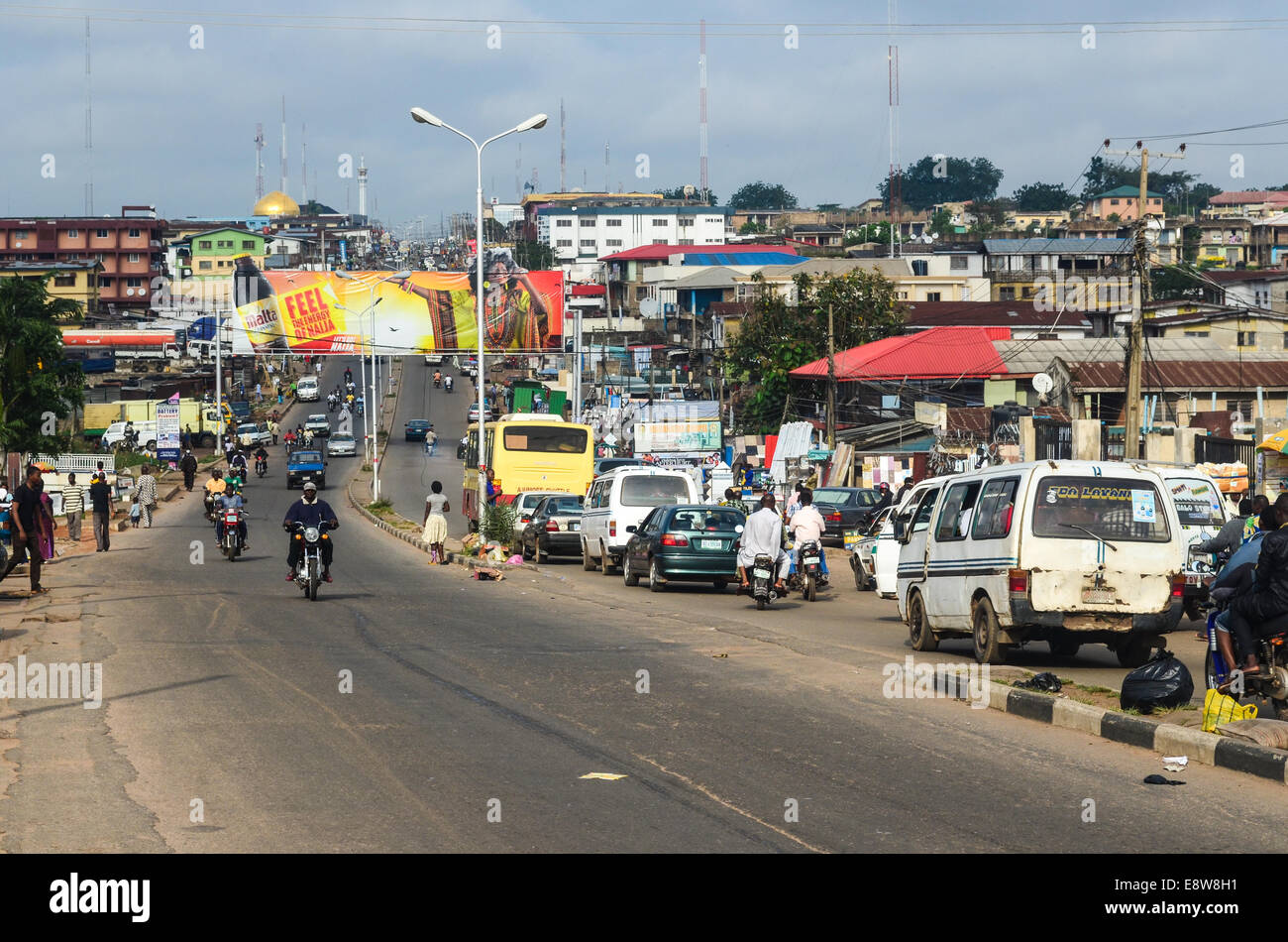 Straßen der Stadt Ibadan, Oyo State, Nigeria Stockfoto