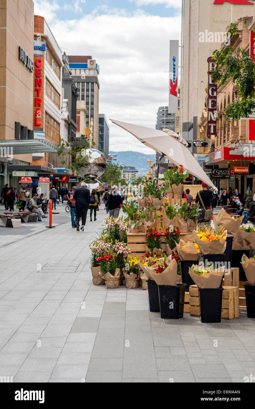 Menschen beim Einkaufen in Rundle Mall Adelaide, Australien Stockfoto