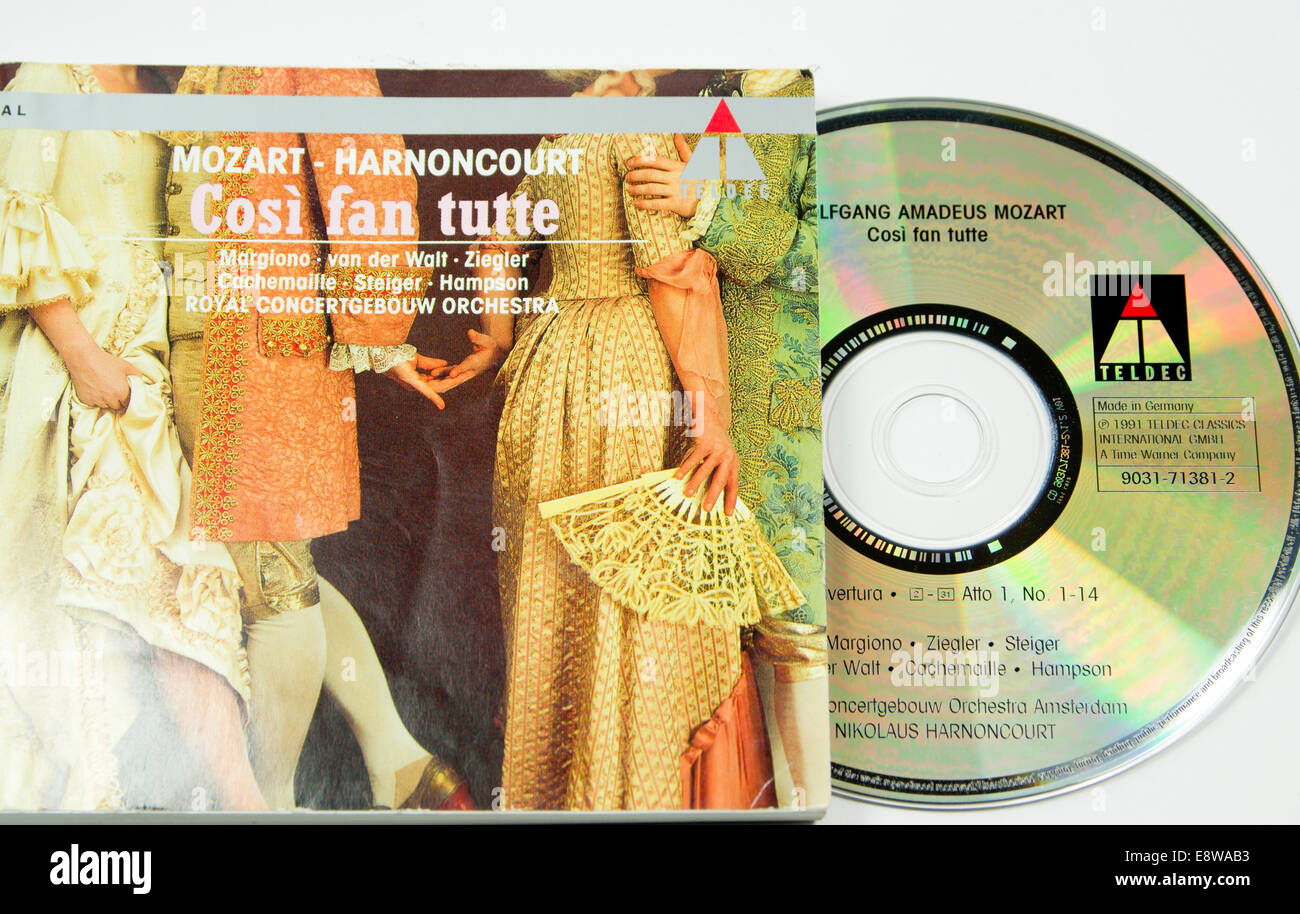 Motzart Cosi Fan Tutte Oper auf CD-Rom. Stockfoto