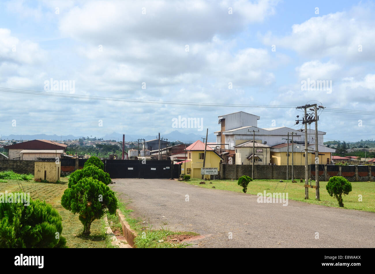 Einer Kakaofabrik in Akure, Nigeria Stockfoto