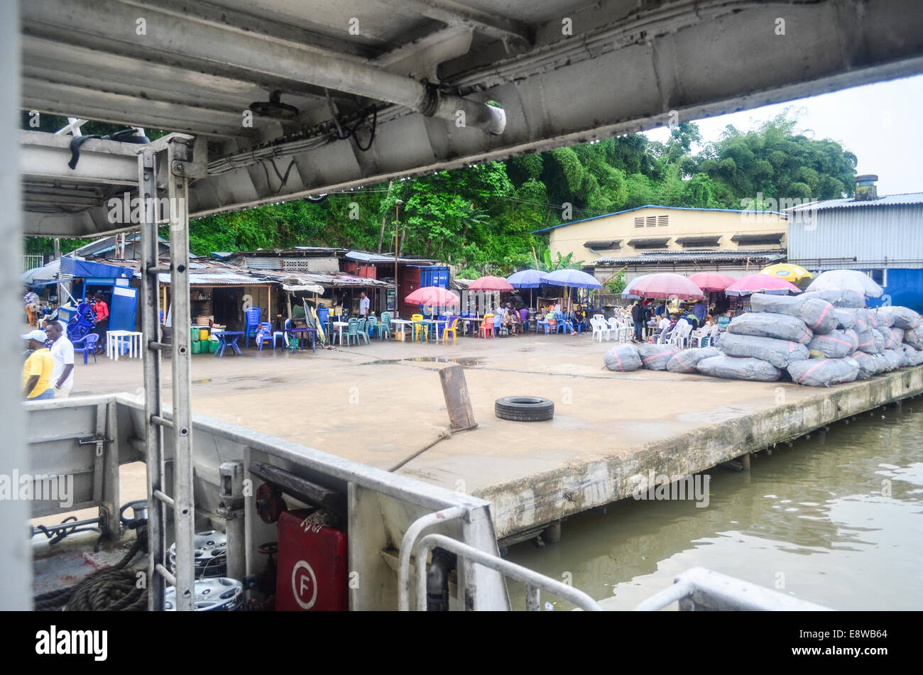 Hafen von Calabar im Delta des Cross River, Nigeria Stockfoto