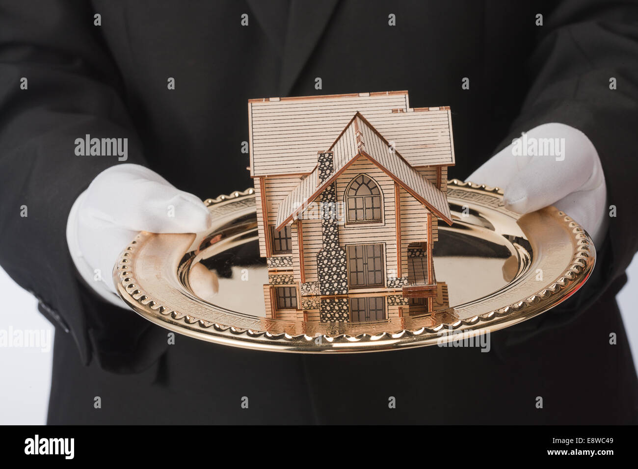 Hausmodell erfüllt Stockfoto