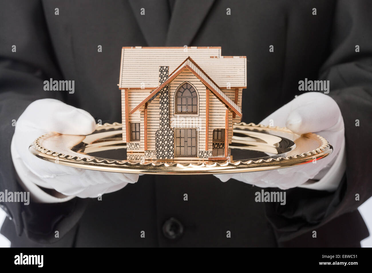 Hausmodell erfüllt Stockfoto