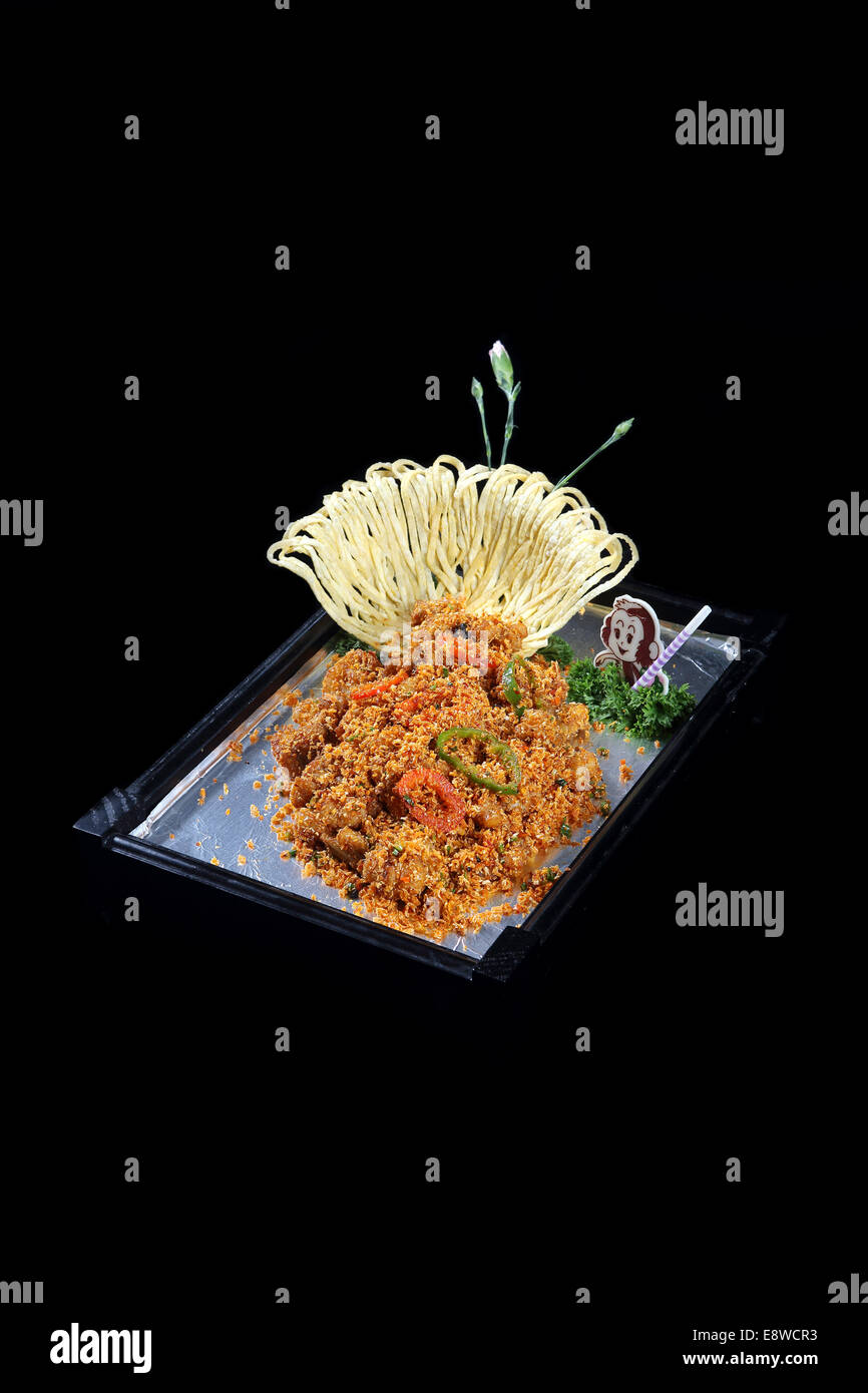 Chinesische Küche Fried bullfrog Stockfoto