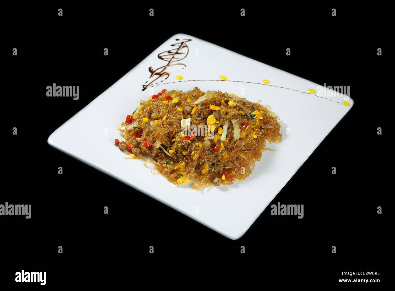Chinesisches Essen Getreide gebratene Gänseleber fans Stockfoto