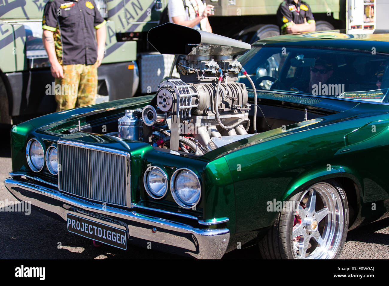 Ein Hot-Rod-Auto beim Bathurst 1000 Rennen in Australien Stockfoto