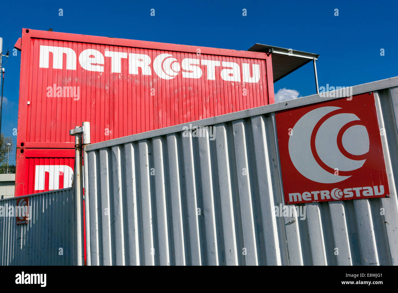 Metrostav unterzeichnen, Baufirma Prag Tschechische Republik Stockfoto