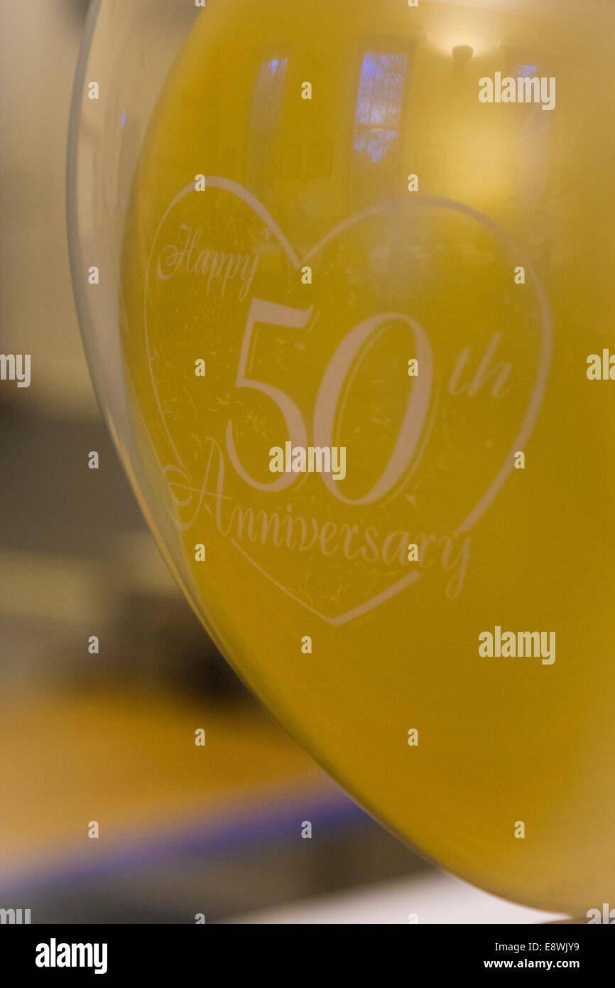 Goldene Hochzeit Dekoration Stockfoto