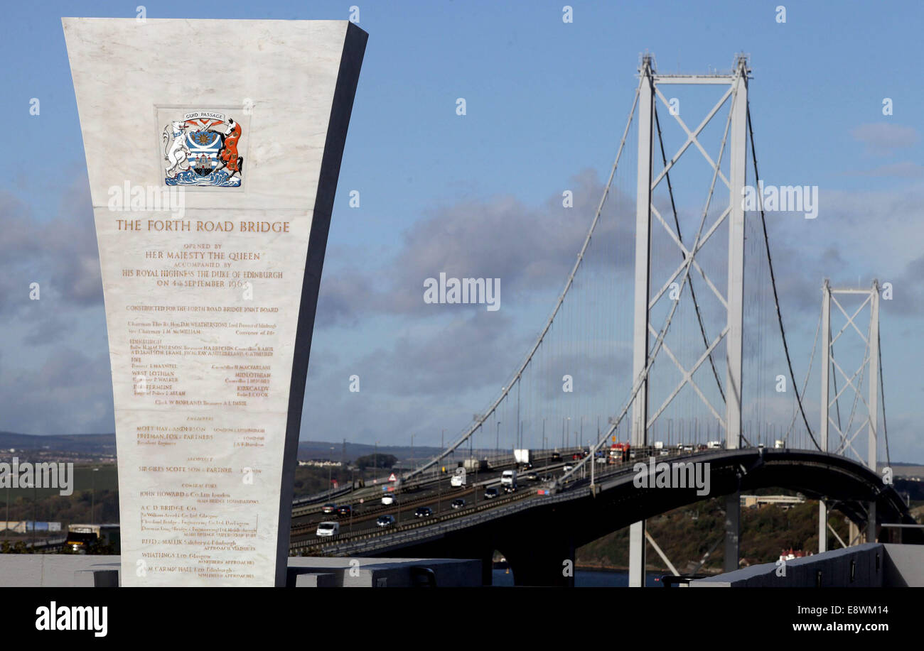 Die Forth Road Bridge. Stockfoto