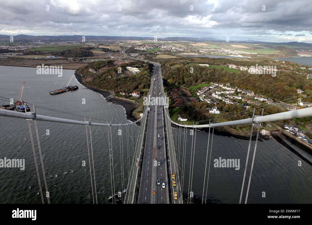 Die Forth Road Bridge. Stockfoto