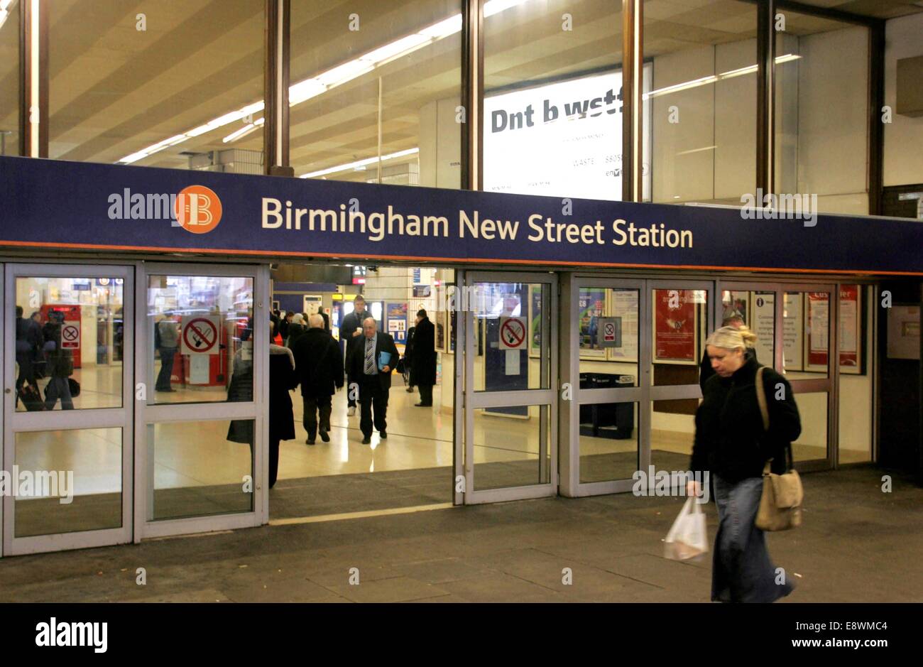 Von Birmingham New Street Station. Stockfoto