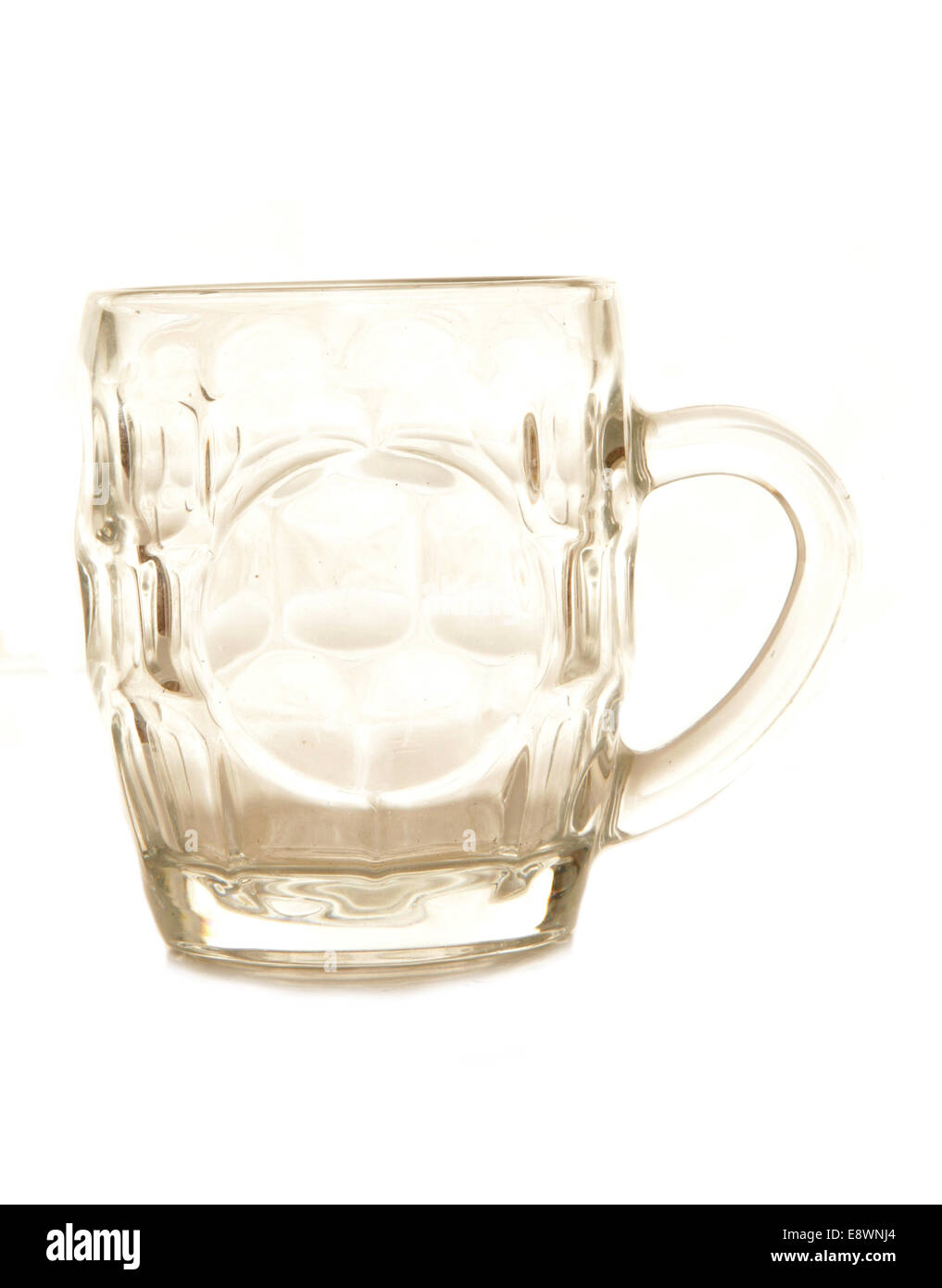Leere Pint Glas Studio Ausschnitt Stockfoto