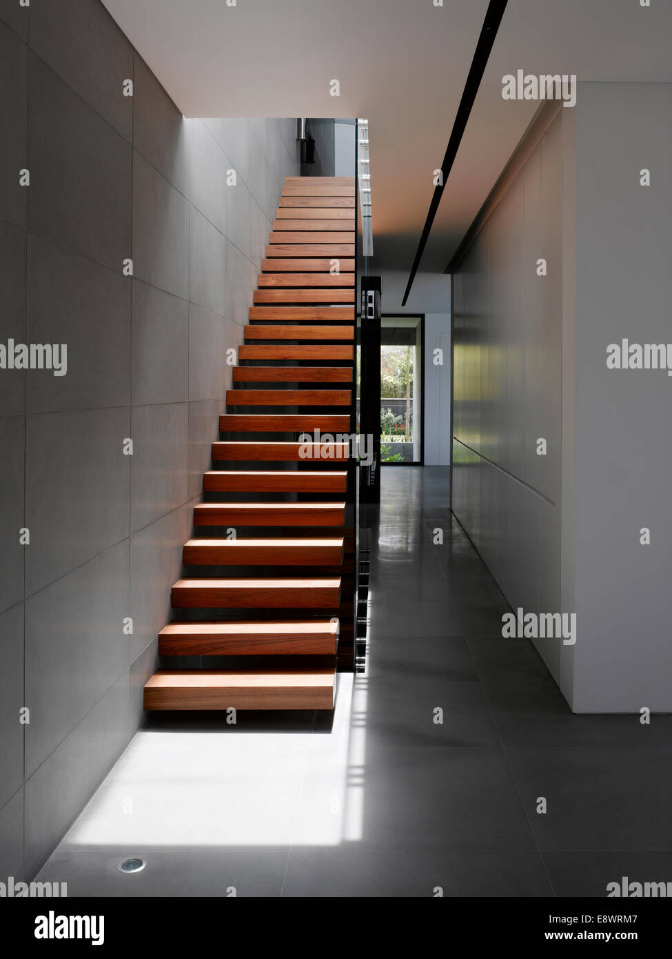 Holztreppe Detail B Haus, Israel, Nahost. Stockfoto