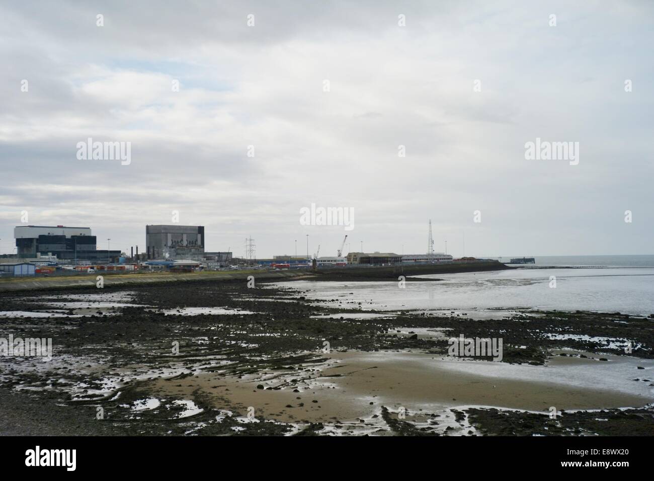 Heysham-1 ist ein Kernkraftwerk an der Nordwestküste Englands in der Nähe von Lancaster. Heysham ist der einzige Ort im Vereinigten Königreich zu ha Stockfoto