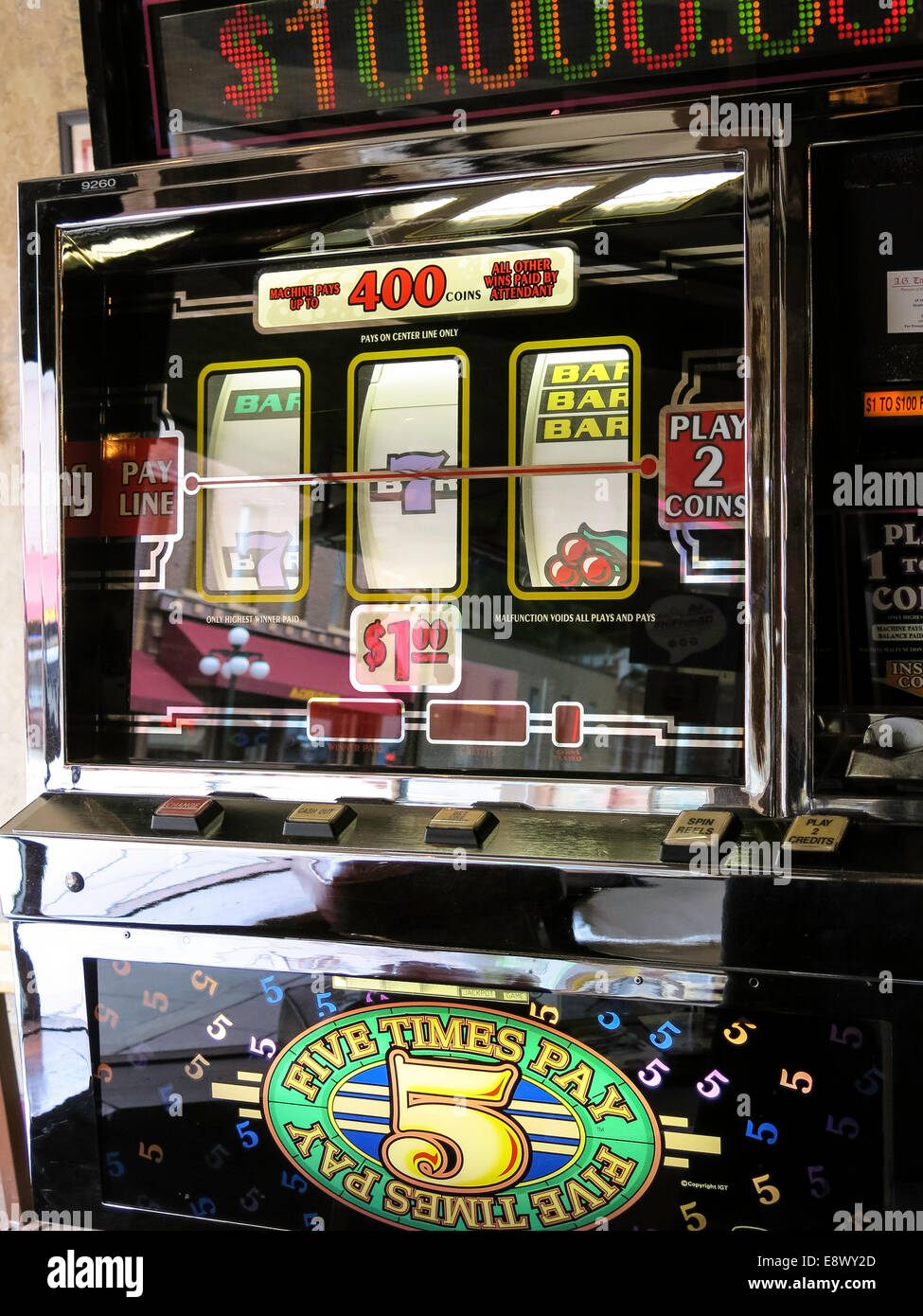 Elektronische Spielautomaten, Casino-Lobby, Deadwood, SD, USA Stockfoto