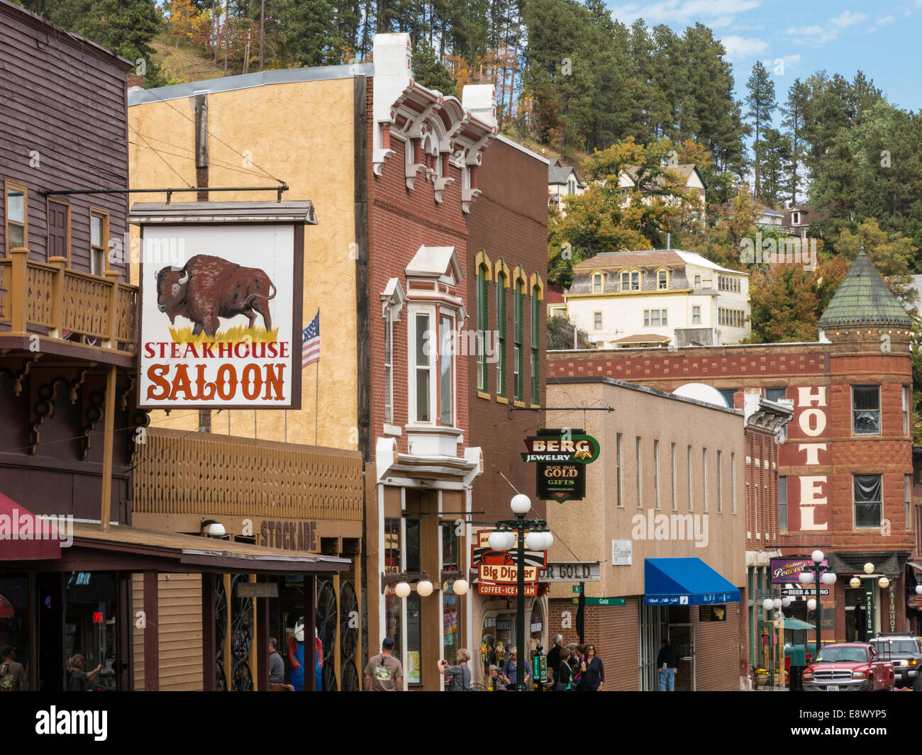 Historische Hauptstraße in Deadwood, South Dakota, USA Stockfoto