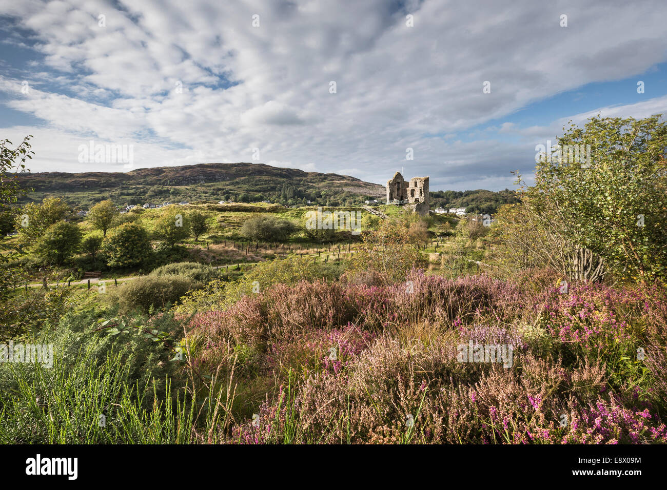 Tarbert Castle in West Argyll, Schottland. Stockfoto