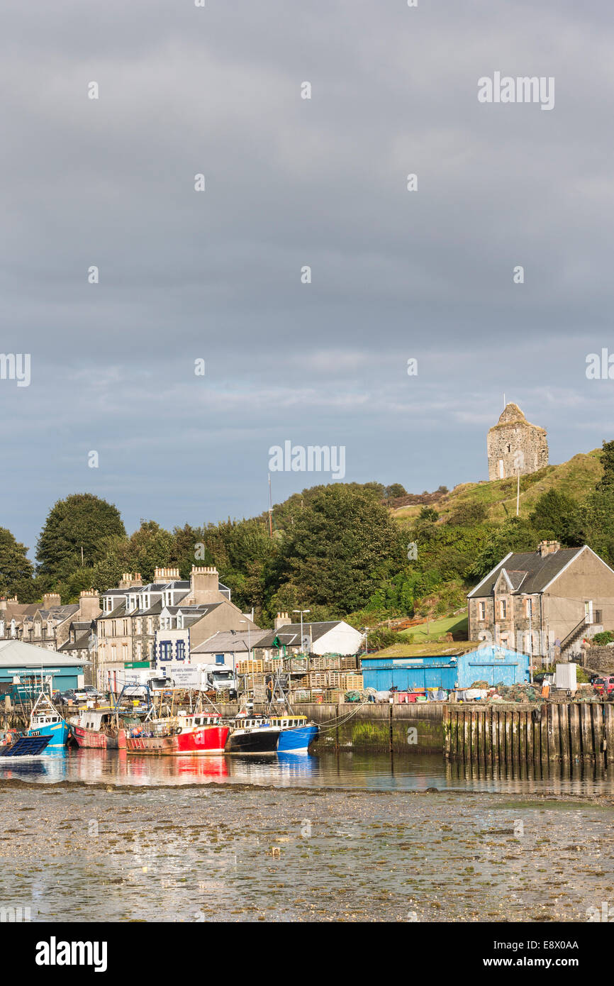 Tarbert Burg & Hafen im Westen Argyll, Schottland. Stockfoto