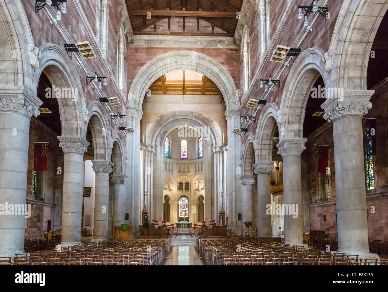 Innenraum der St. Anne Kathedrale, Kathedrale-Viertel, Belfast, Nordirland, Vereinigtes Königreich Stockfoto
