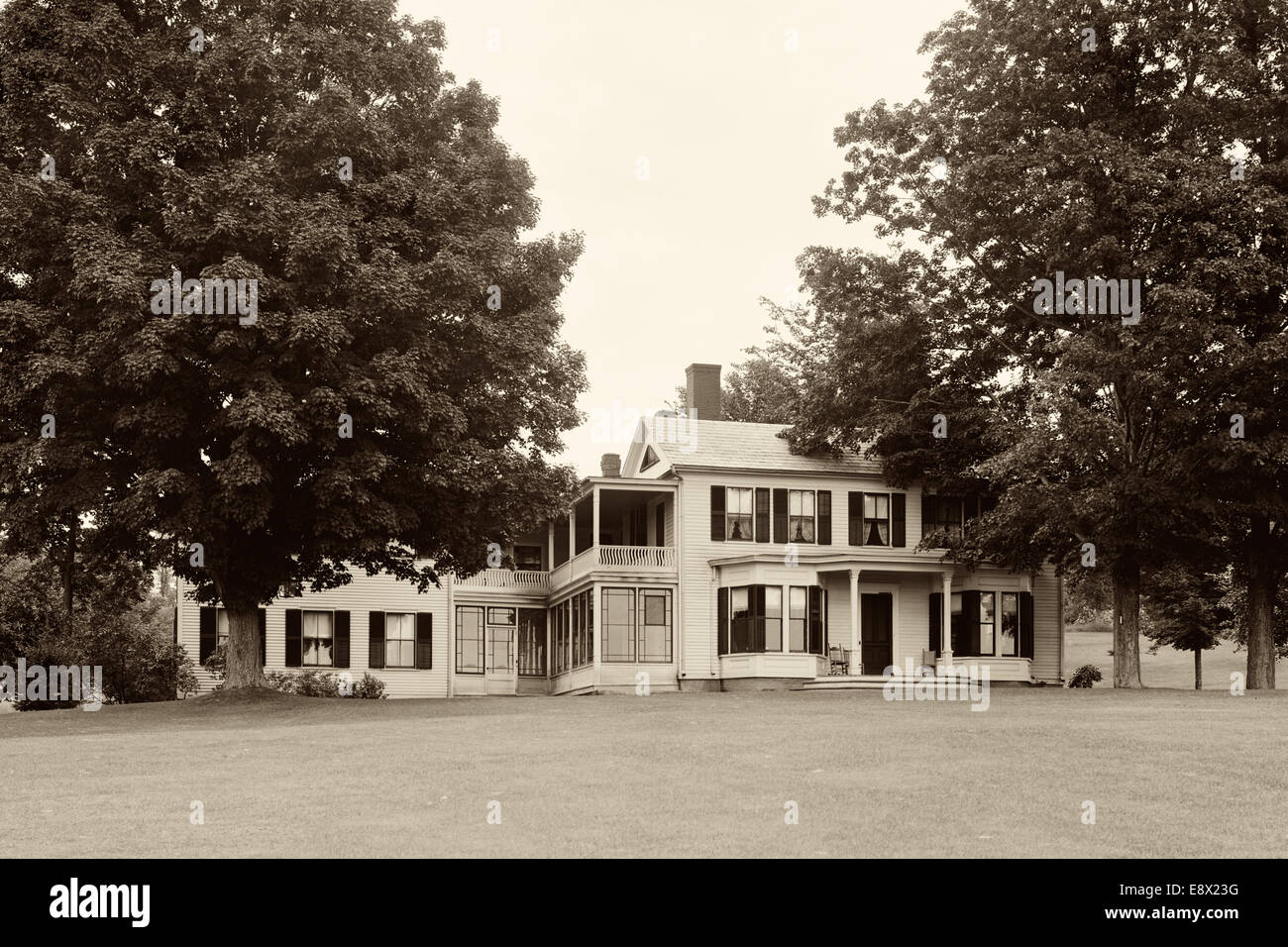 Geburtsort und Wohnort der 1800er Jahren amerikanischer Evangelist, Dwight Lyman (DL) Moody, befindet sich in East Northfield MA.  Foto c1904. Stockfoto