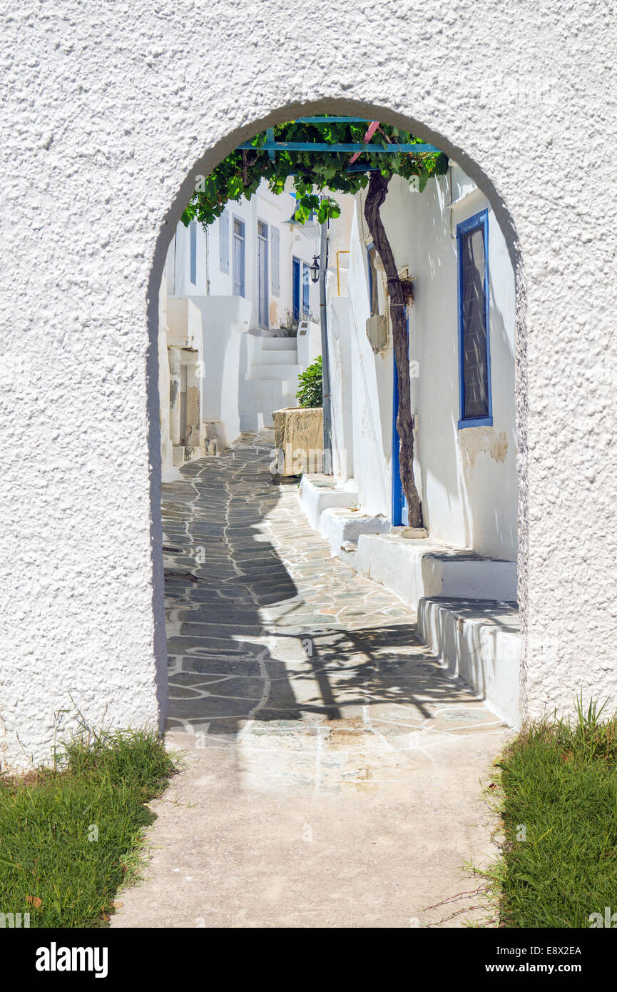 Traditionelle griechische Architektur auf der Insel Mykonos Stockfoto