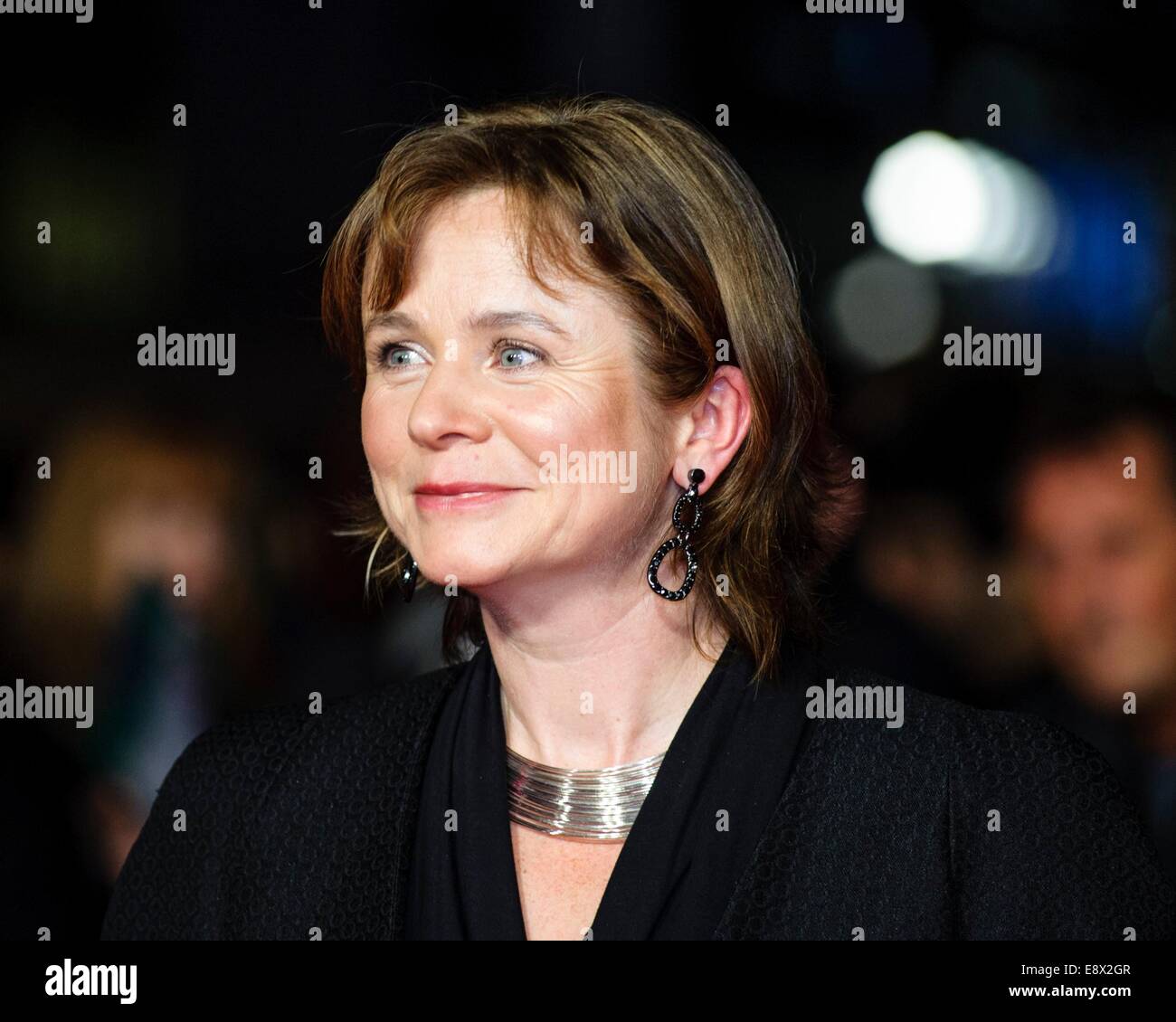 Schauspielerin Emily Watson besucht auf 14.10.2014 im ODEON Leicester Square, London das TESTAMENT von Jugend Weltpremiere auf der BFI London Film Festival Herzstück Gala unterstützt durch The Mayor of London. Personen im Bild: Emily Watson. Bild von Julie Edwards Stockfoto