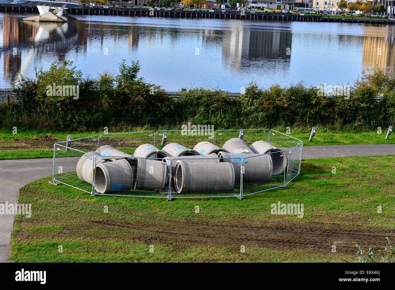 Stock Foto - Beton Kanalrohren. © George Sweeney /Alamy Stockfoto