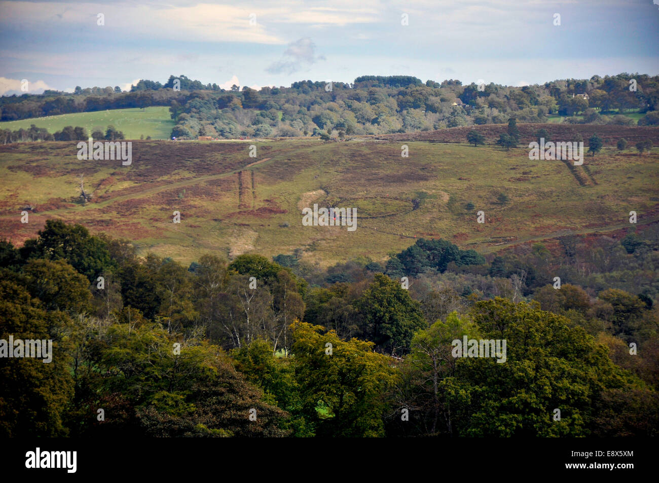 Teilnehmer-Kampf gegen die Elemente in 2014 Spartan Race "Beast" Stockfoto Teilnehmer-Kampf gegen die Elemente in 2014 Spartan Race "Beast" Stockfoto