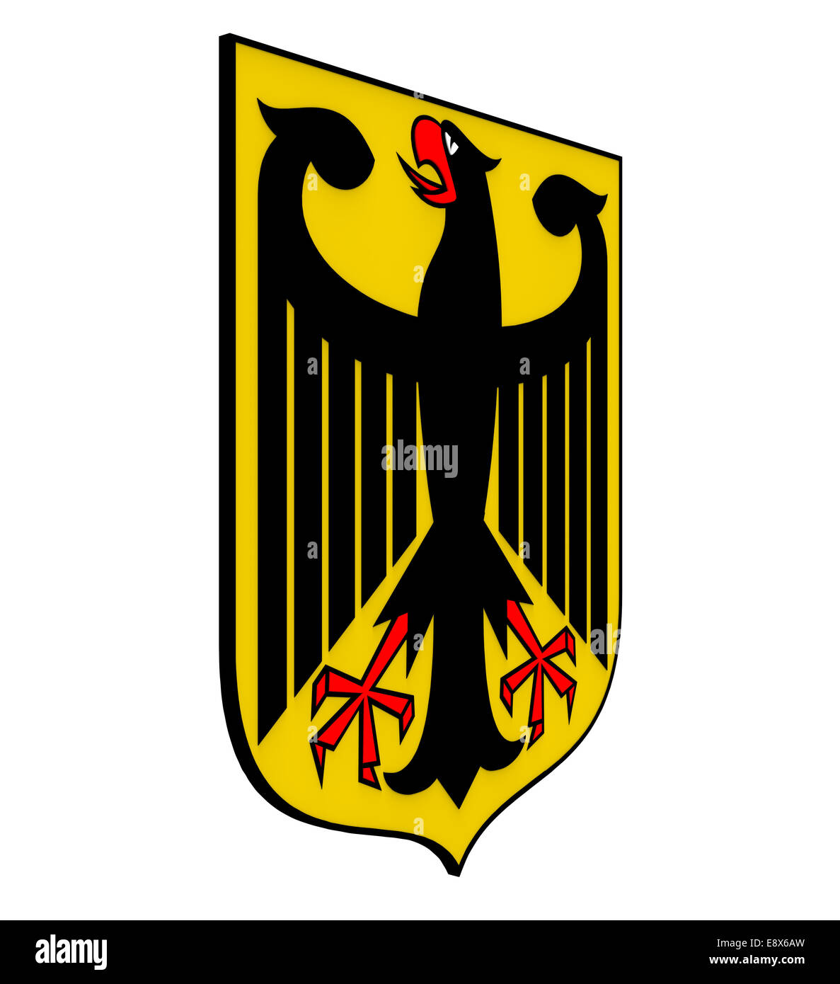 Flagge Schwarzer Adler Auf Gelbem Grund