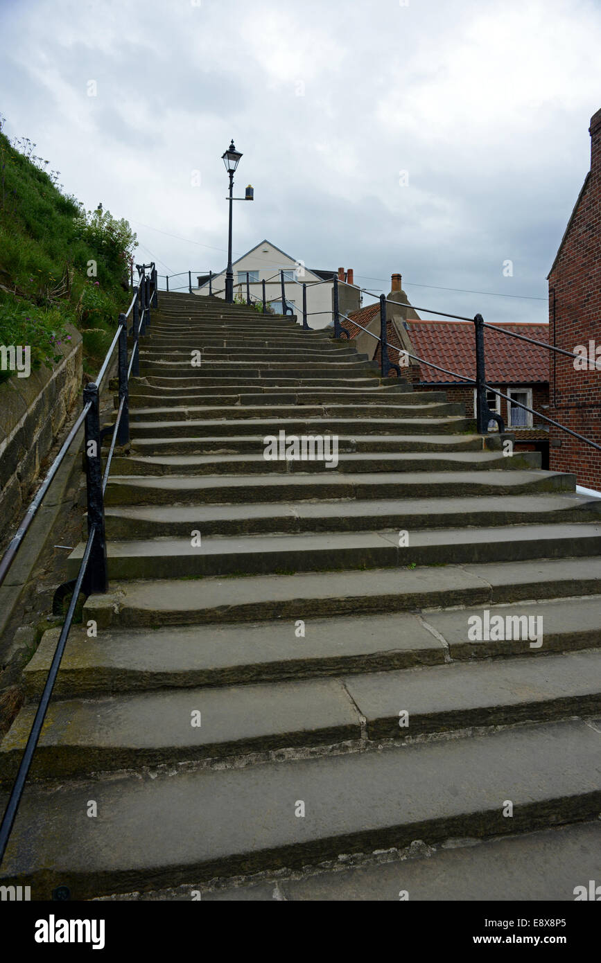 Kirche-Schritte - Whitby Stockfoto