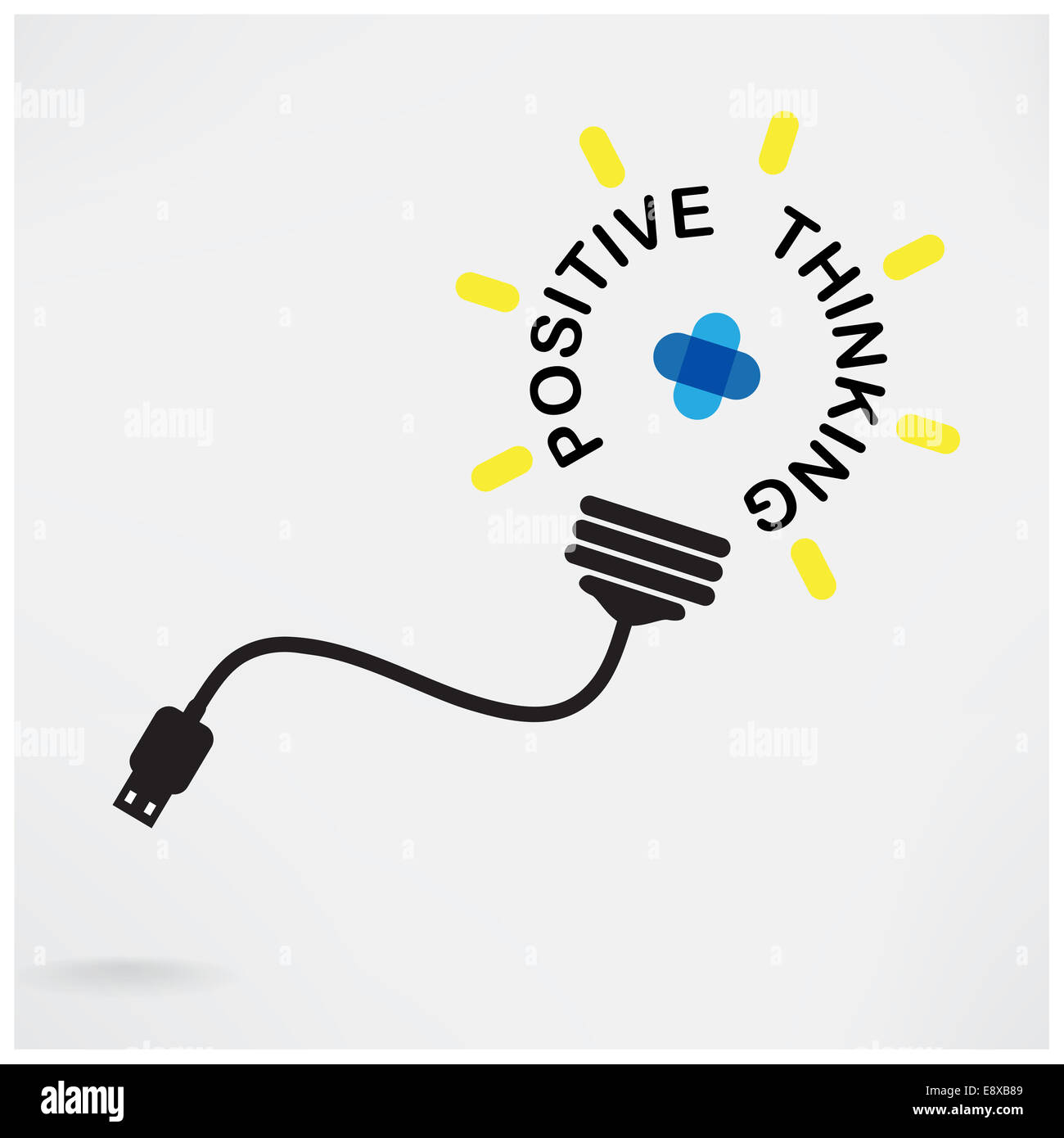 Kreative Glühbirne Idee, Geschäftsidee, abstrakten Symbol, positives Denken Konzept, Bildungskonzept. Stockfoto