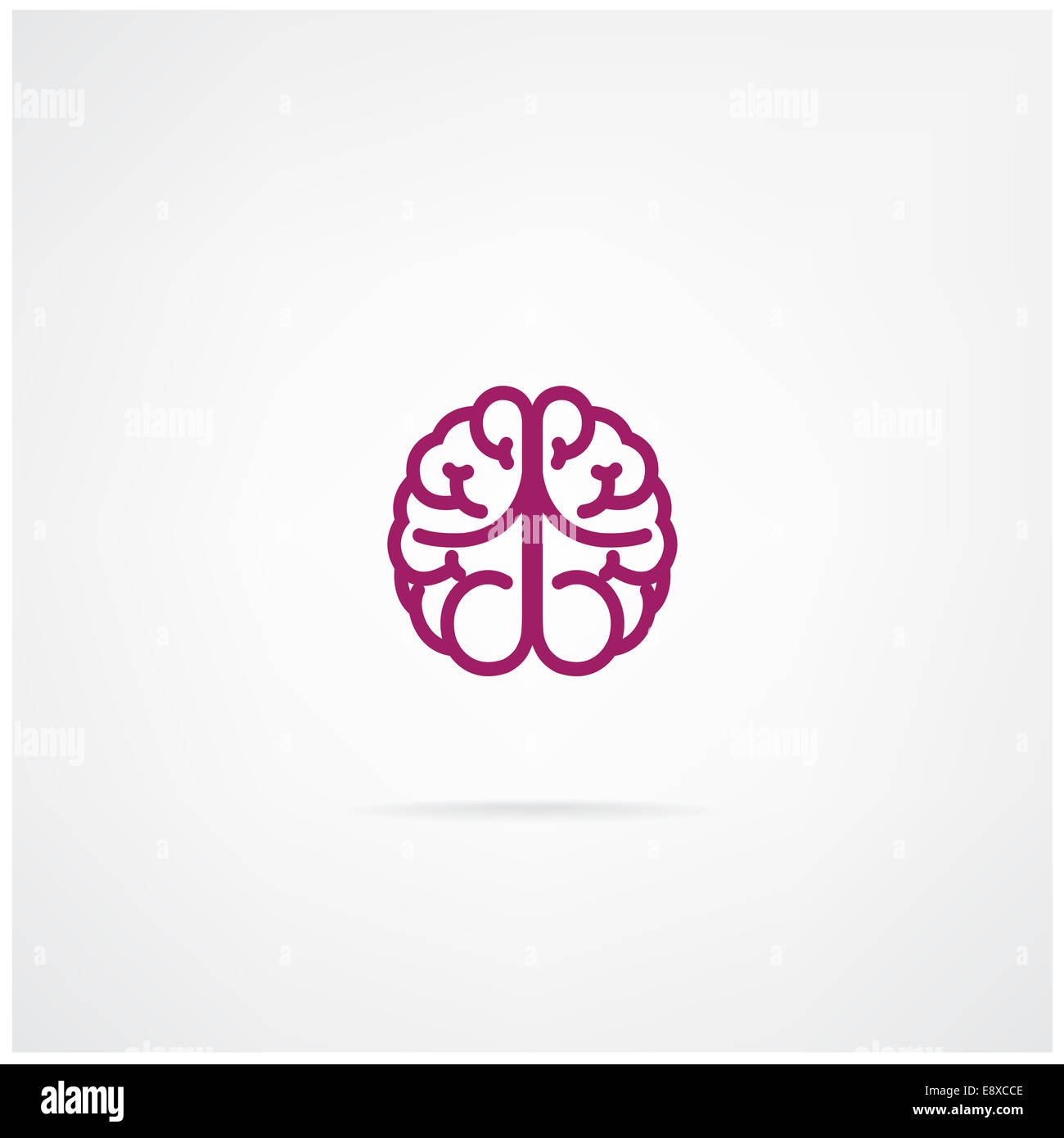 kreative Gehirnhälfte Symbol, Bildung und Wirtschaft-Konzept Stockfoto