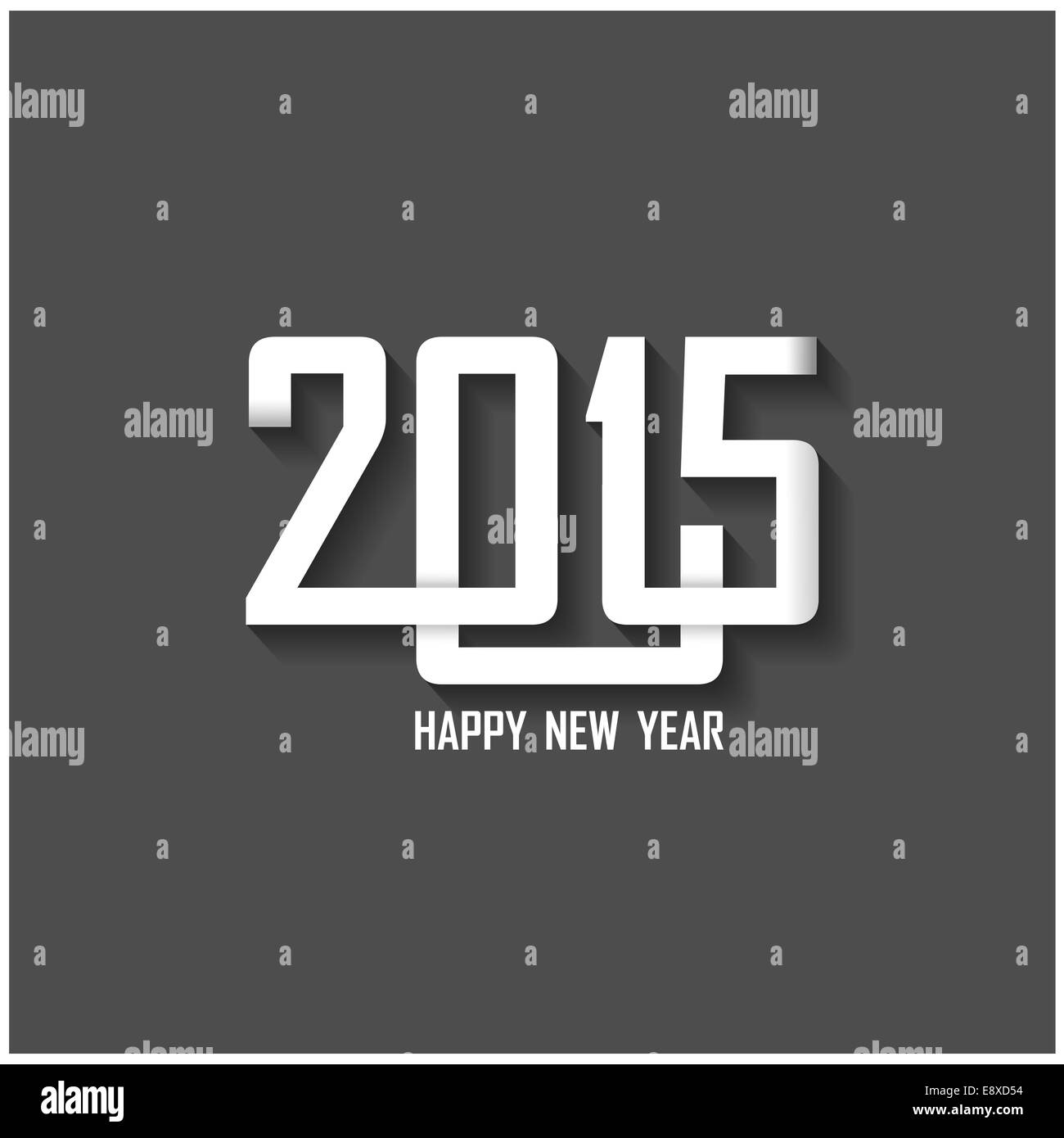 Kreative frohes neues Jahr 2015 Textgestaltung. Stockfoto