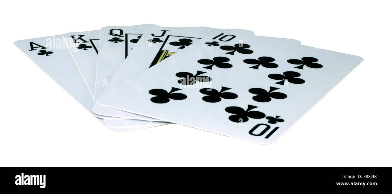 Ein Poker-Blatt Stockfoto