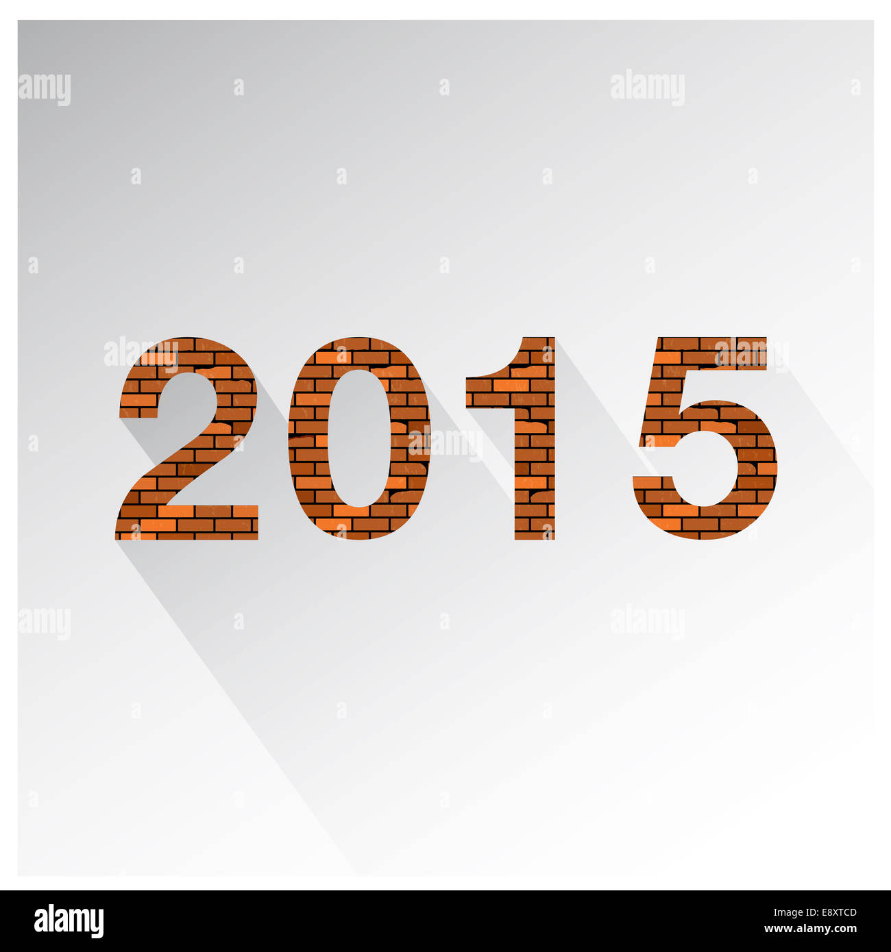 Kreative frohes neues Jahr 2015 Textgestaltung. Stockfoto