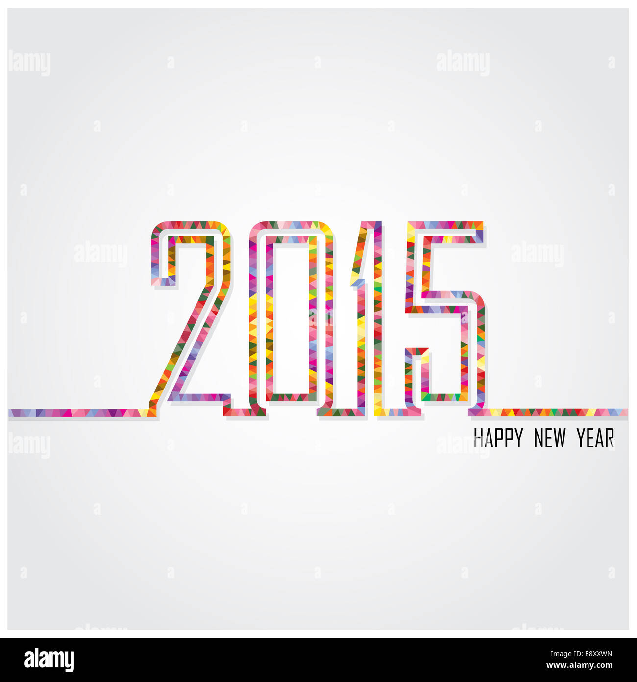 Kreative frohes neues Jahr 2015 Text Design. Stockfoto