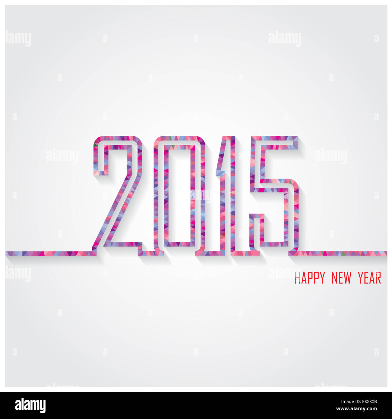 Kreative frohes neues Jahr 2015 Text Design. Stockfoto