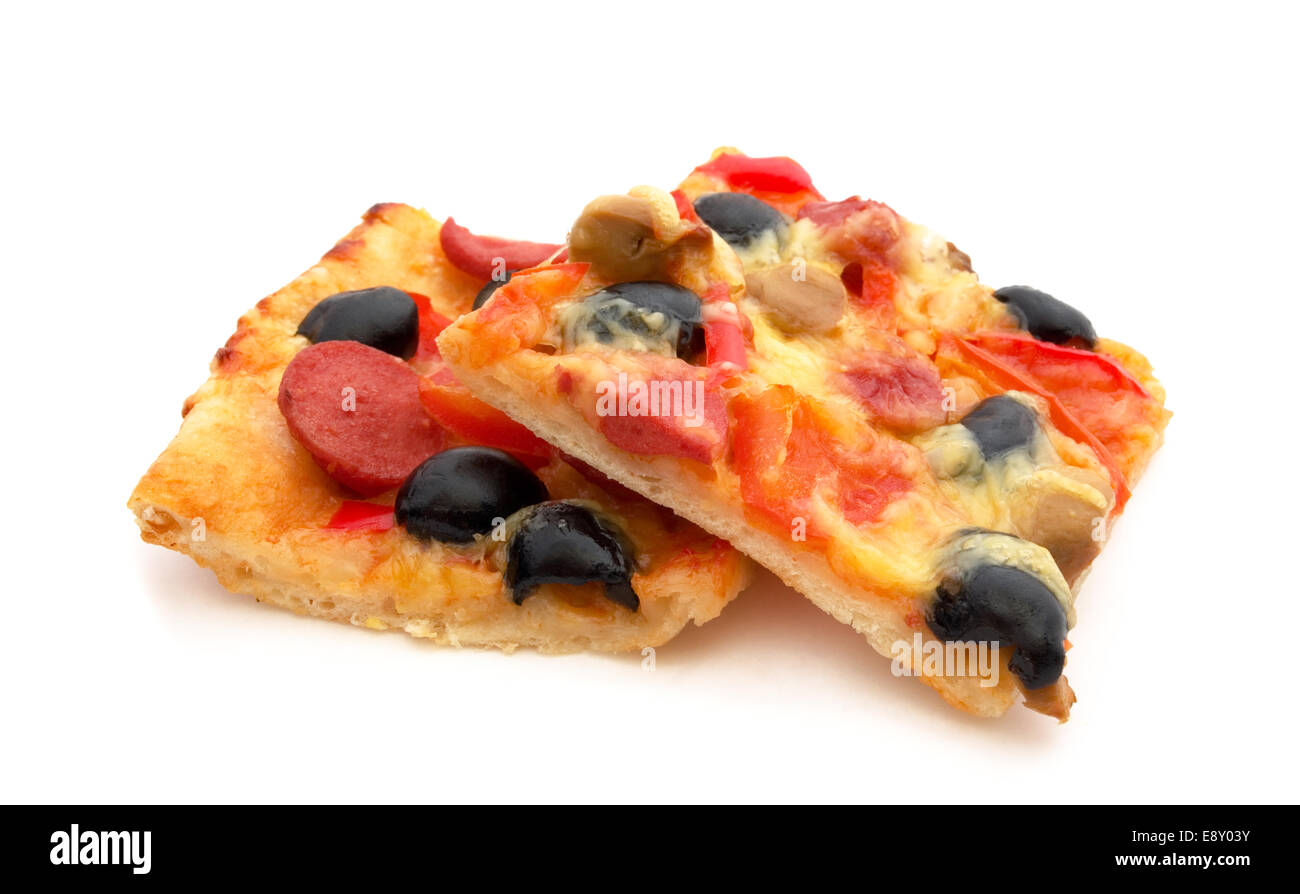 Pizzastücke Stockfoto